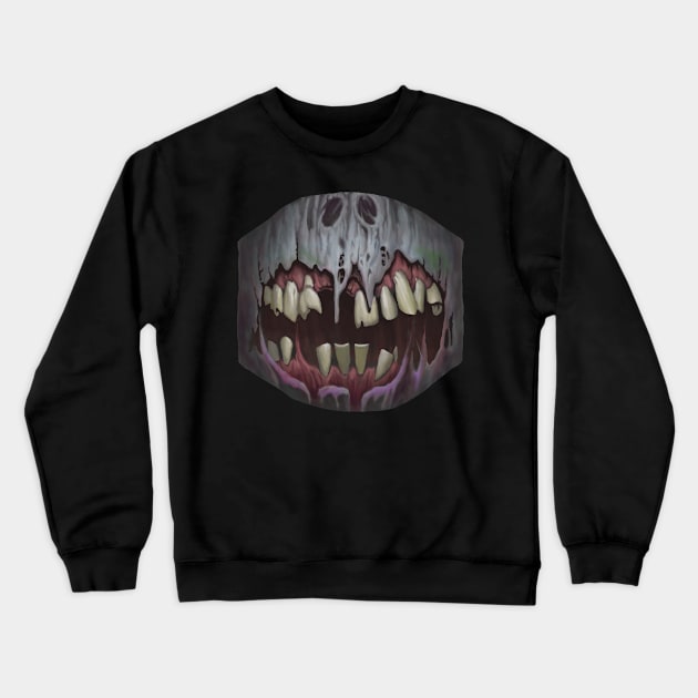 Zombie Smile Mask & Crewneck Sweatshirt by BeveridgeArtworx